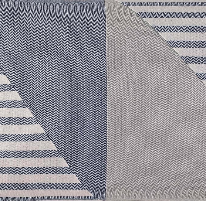 Nautica - Throw Pillow, Cotton Bedding with Hidden Zipper Closure, Mediterranean Inspired Home Decor (Fairwater Blue, 14" x 20")