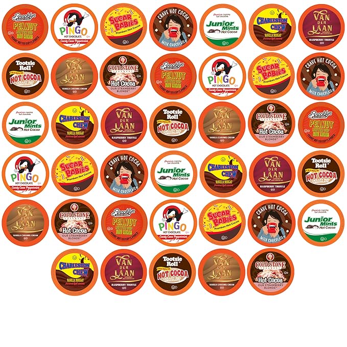 Two Rivers Coffee Cozy Collection Holiday Hot Cocoa Pods Compatible with Keurig K Cup Brewers, Assorted Flavors, 40 Count (Pack of 1)