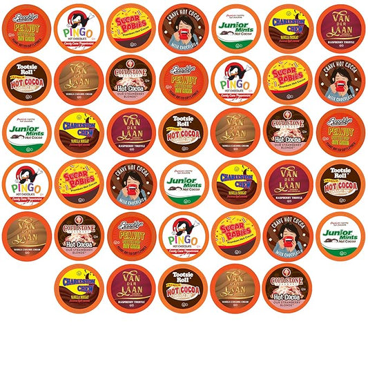 Two Rivers Coffee Cozy Collection Holiday Hot Cocoa Pods Compatible with Keurig K Cup Brewers, Assorted Flavors, 40 Count (Pack of 1)