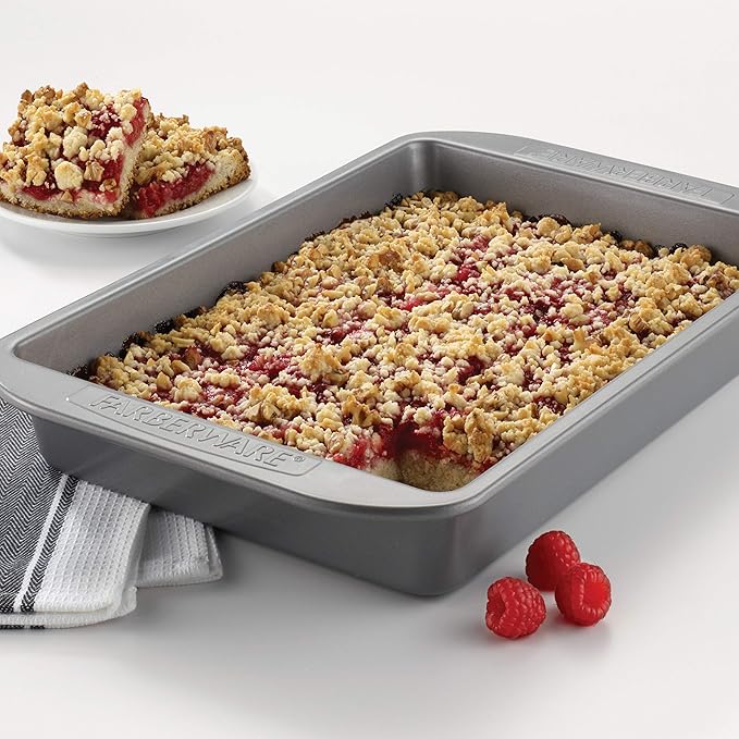 Farberware Nonstick Bakeware Baking Pan/Nonstick Cake Pan,Rectangle - 9 Inch x 13 Inch,Gray,(Pack of 6)
