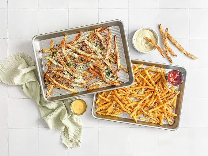 USA Pan Bakeware Nonstick Quarter Sheet Pan, Baking Sheet Aluminized Steel, Pan Measures: 13 x 9.5 x 1 inches