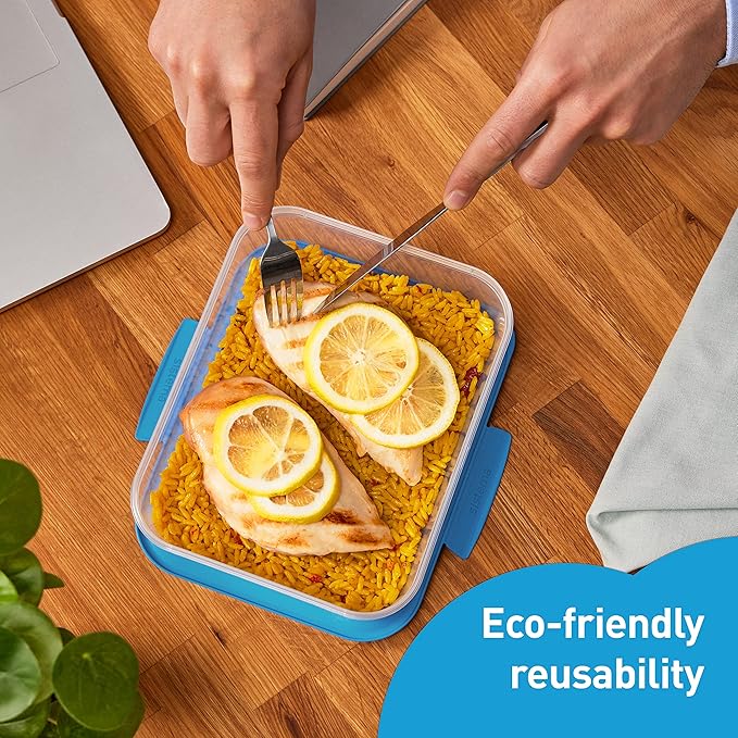 Sistema Nest It Meal Prep Food Storage Containers with Lids, 8-Pack of Assorted Sizes, Airtight & Leak-Resistant, Dishwasher, Microwave, & Freezer-Safe, BPA-Free