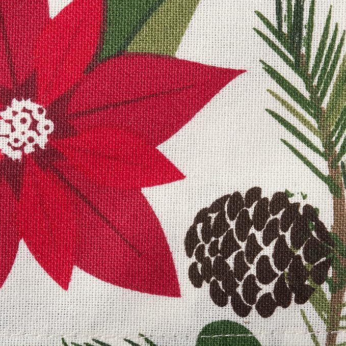 DII Christmas Kitchen Towel Set, Floral Tea Towels for Baking, Cleaning, Entertainment & Cooking, 18x28, Woodland Holiday, 2 Piece