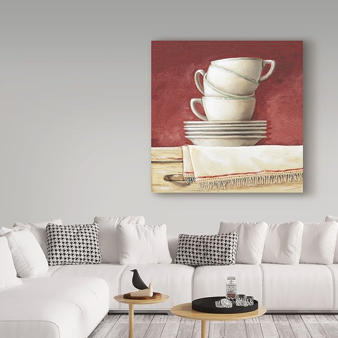 Cups and Saucers by Lisa Audit, 14x14-Inch