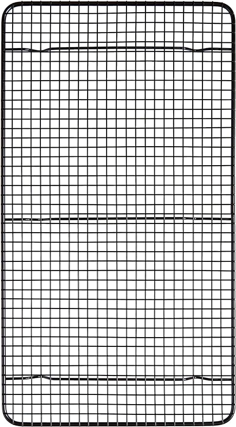 Mrs. Anderson's Baking Professional Nonstick Cooling Rack, Heavy Duty Silicone-Coated Steel, 10 x 18 x 0.75-Inches