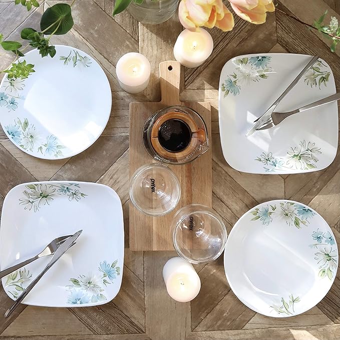 Corelle J106-FFA CP-9474 Small Plate, Plate, Shatter-Resistant, Lightweight, Microwave Safe, Oven Safe, Dishwasher Safe, Fairy Flora