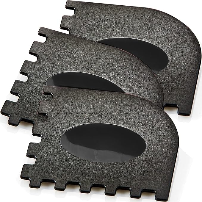 3 Set Plastic Grill Pan Scraper Tool for Griddle Cleaner, Cast Iron Accessories, Kitchen Cleaning Tool Kit