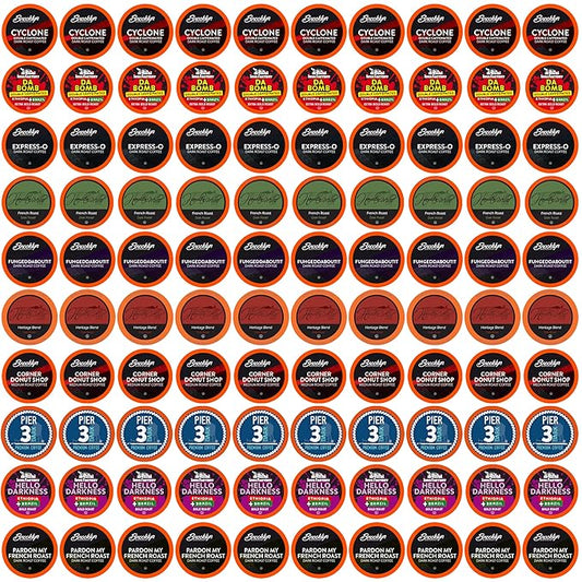 Two Rivers Coffee Bold Roast Coffee Pods for Single Serve Coffee Pod Brewers Including 2.0, Variety Sampler Pack, 100 Count