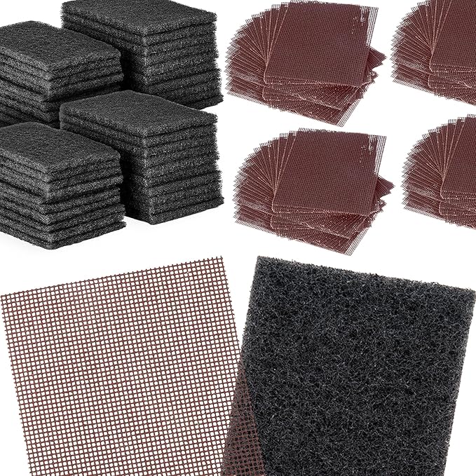 CUSINIUM 40-Pack Griddle Cleaning Pads + 80-Pack Grill Screens