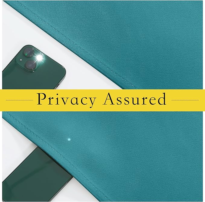 NICETOWN Front Door Curtains for Small Window - Privacy Shades for Sidelight Curtains, Tie Up Shade Thermal Insulated Curtain for Classroom/Front Door, Peacock Teal, 1 Panel, W12 X L72