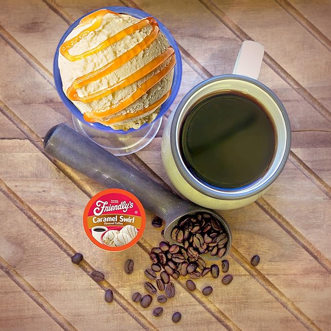 Friendly's Caramel Flavored Coffee Pods for Keurig K Cup Brewers, Caramel Swirl, 40 Count (Pack of 1)