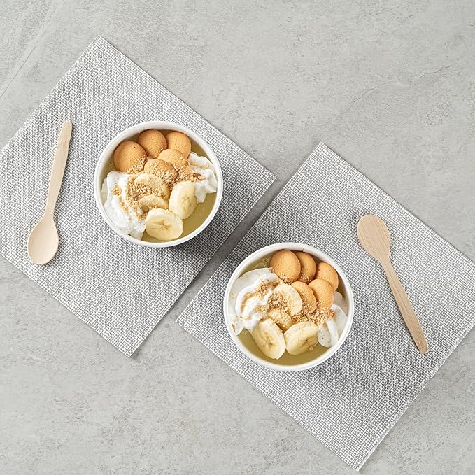 Coppetta 12 Ounce Dessert Cups, 50 Disposable Ice Cream Cups - Lids Sold Separately, Sturdy, Frenchie Paper FroYo Bowls, For Hot And Cold Foods, Perfect For Gelato Or Mousse - Restaurantware
