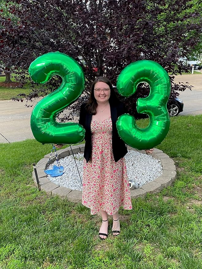 13 Balloons Number, 31 Balloons, 13th Dark Green Party Decorations 40 In Big 31st for Women Men Engagement, Wedding, Celebration Party, Graduations, Photo Shoot