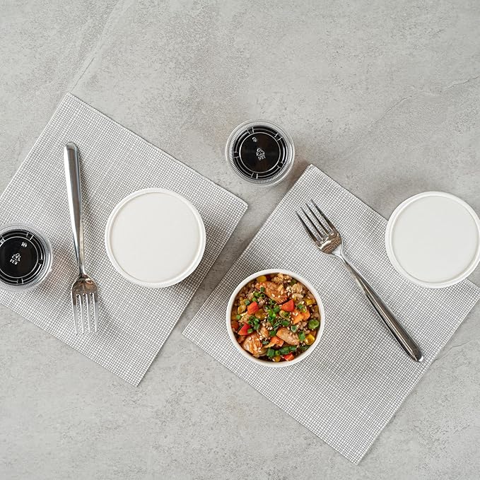 Restaurantware Coppetta 5 Ounce Dessert Cups, 200 Disposable Ice Cream Cups - Lids Sold Separately, Sturdy, Plaid Paper FroYo Bowls, For Hot And Cold Foods, Perfect For Gelato Or Mousse