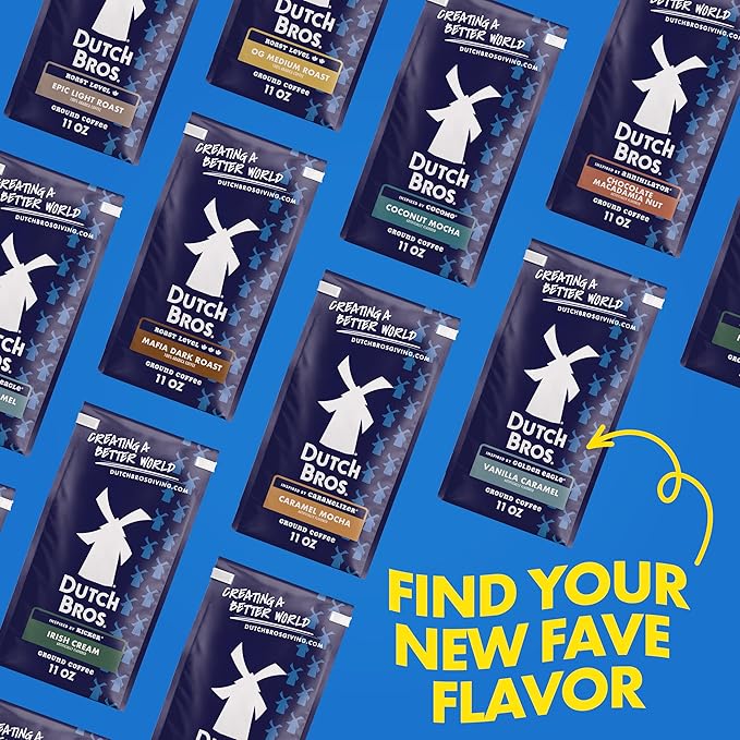 Dutch Bros® Chocolate Macadamia Nut Ground Flavored Coffee Inspired by Annihilator®, Bagged 11oz