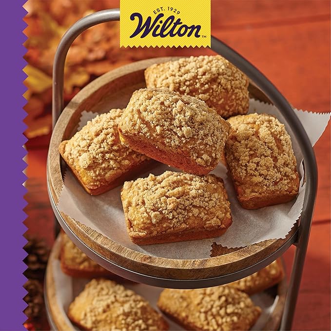 Wilton Gold Non-Stick Bakeware Mini Loaf - Baking Pan for Mini Banana Breads, Cakes & More - Made Without PFAS - Offers Even Heat Distribution & Hassle-Free Cleaning - 15 x 10 x 1.6 Inch, 8 Cavity
