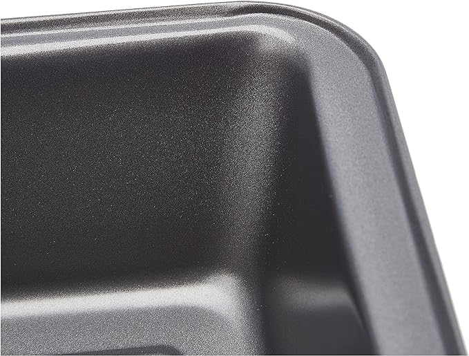 Amazon Basics Rectangular Nonstick Bread Loaf Pan for Baking Meatloaf with Even Heat Distribution,9.5 x 5 Inch,Gray,Set of 2,(Pack of 6)