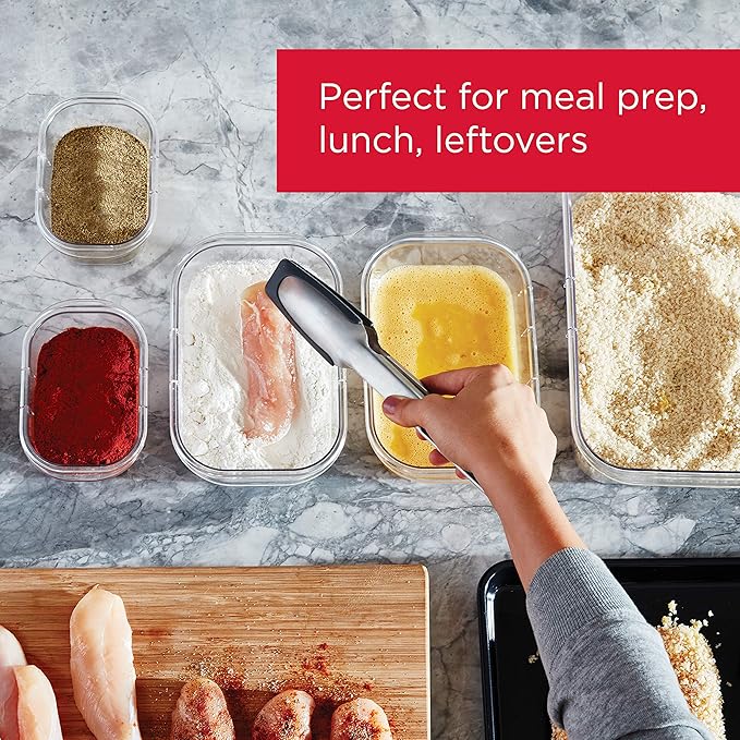Rubbermaid Brilliance Food Storage Containers with Lids, Set of 2 (9.6 Cup)