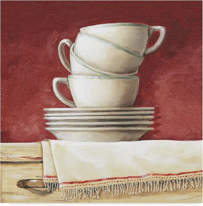 Cups and Saucers by Lisa Audit, 18x18-Inch