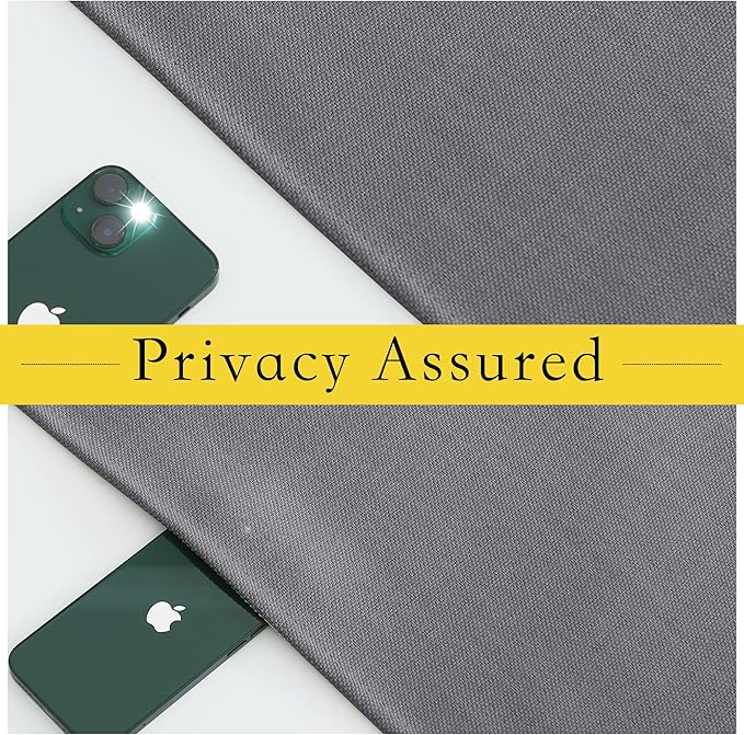 NICETOWN Lockdown Shade for Clasrooom Window Covering, Privacy Thermal Insulated Linen Blackout Small Window Curtains for Kitchen Basement, 1 Panel, 8" W x 36" L, Grey