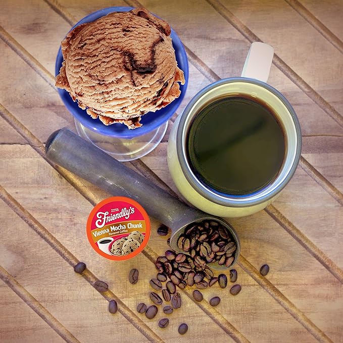 Friendly's Ice Cream Flavored Mocha Coffee Pods for Keurig K Cup Brewers, Vienna Mocha Chunk, 40 Count (Pack of 1)