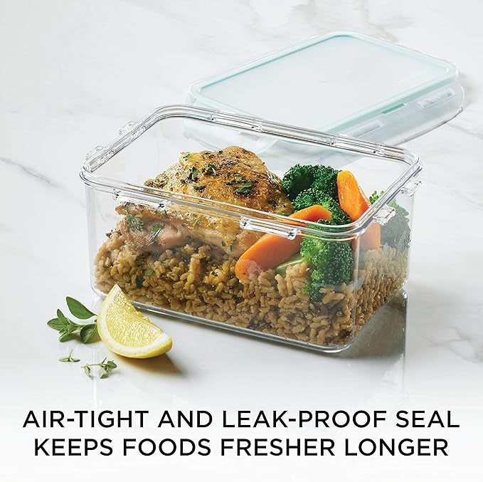 LOCK & LOCK Purely Better Tritan Container/Rectangle Food Storage Bin, 37 Ounce, Clear