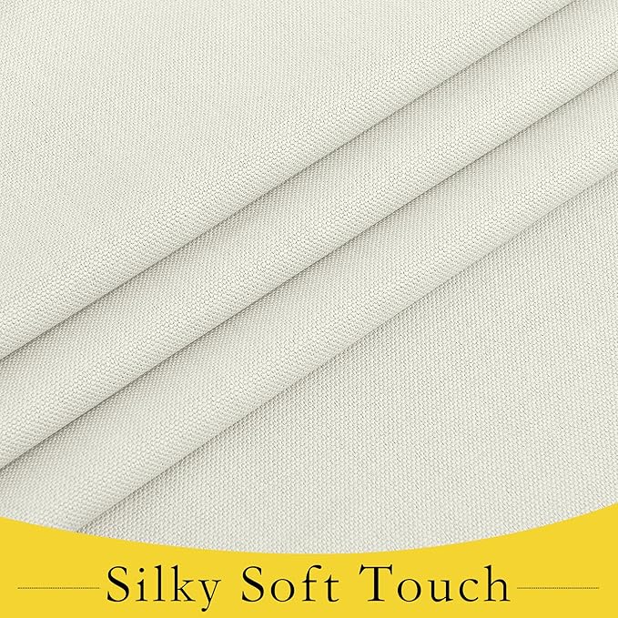 NICETOWN Kitchen Door Curtains 30 inch Length, Natural Linen Blended Glass Classroom Window Decor Room Darkening Privacy Shades for Patio French Door Skylight, W10 x L30 inch, 1 Panel