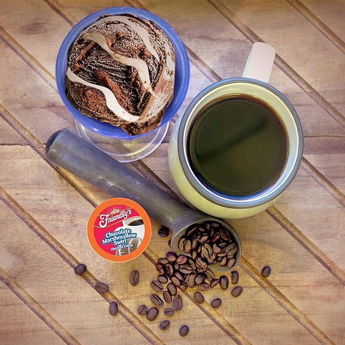 Friendly's Flavored Ice Cream Coffee Pods, for Single Serve Brewers (Chocolate Marshmallow Swirl, 12 Count) (Pack of 3)