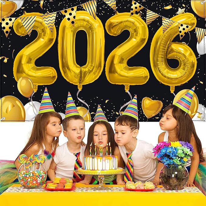 40 Inch 2026 Balloons Gold Foil Number Balloons for 2026 New Year Festival Celebration or Birthday Party Supplies Decorations,New Years Balloon 2026, New Years Eve Graduation Balloons Decorations