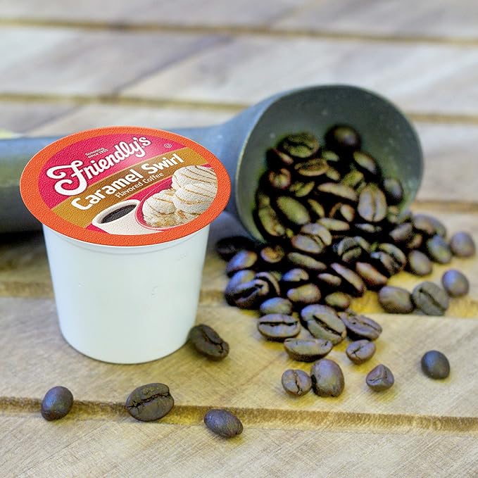 Friendly's Caramel Flavored Coffee Pods for Keurig K Cup Brewers, Caramel Swirl, 40 Count (Pack of 1)