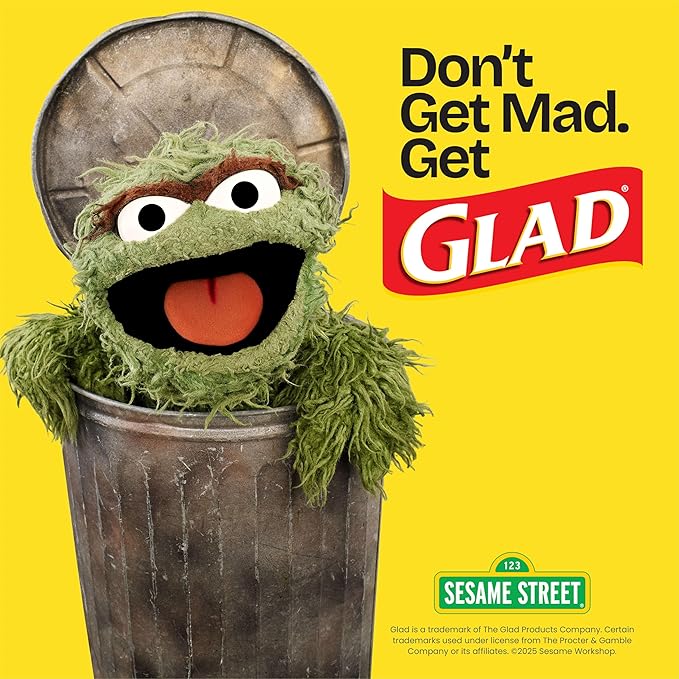 Glad Small Drawstring Trash Bags with Clorox, 4 Gal, Lemon Fresh Bleach, 34 Ct (Package May Vary) (Pack of 6)