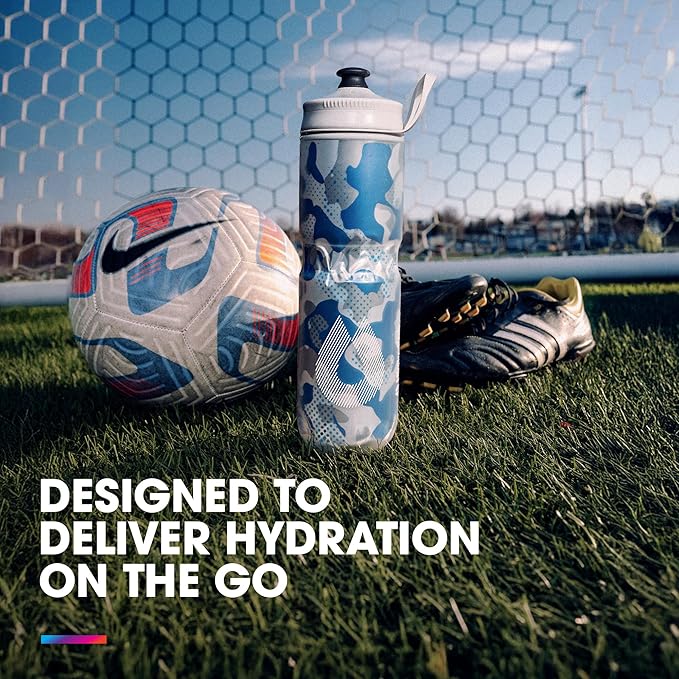 HydraPak | Polar Bottle - Polar Sport Insulated Water Bottle 2-Pack - BPA-Free, Sport & Bike Squeeze Bottle with Handle (Splash Multi, 600ml / 20oz)