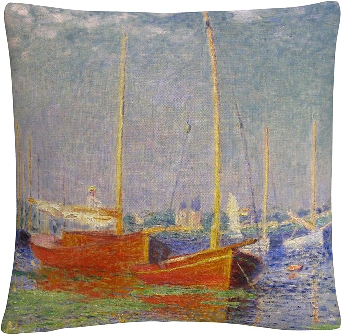 Trademark Fine Art Claude Monet 'Argenteuil' 16" X 16" Decorative Throw Pillow