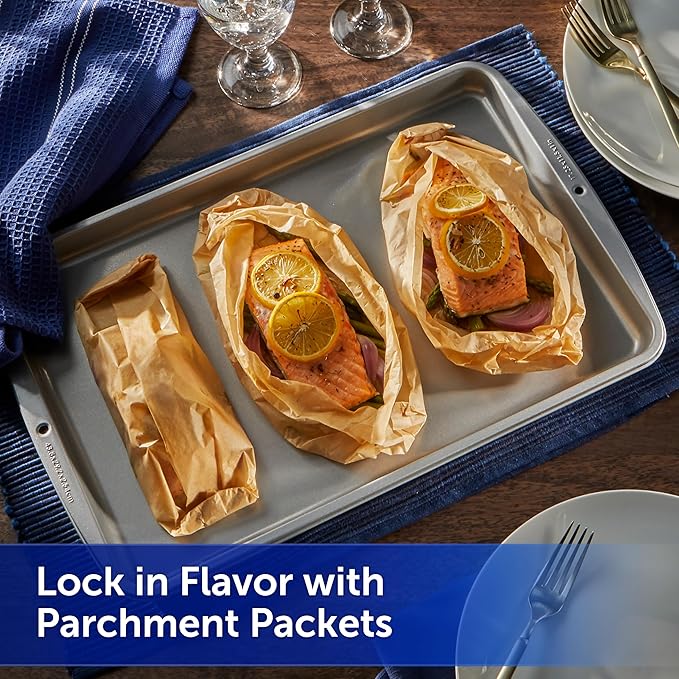 Reynolds Kitchens Unbleached Parchment Paper Roll, Non Stick Parchment Paper for Cooking and Baking, Oven Safe up to 425 Degrees, Chlorine-Free, 45 Feet x 12 Inches, 45 Total Sq. Ft. (Pack of 3)