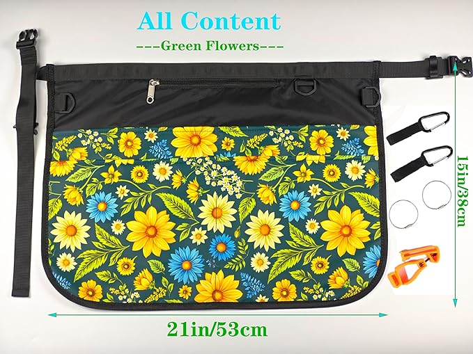 Bafelia Waterproof Cleaning Apron with 7 Pockets, Cleaning Supplies for Housekeeping, Lightweight and Durable Maid Apron
