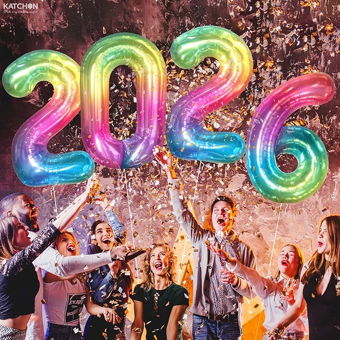 Rainbow Graduation Decorations 2026 | Giant, 42 Inch, Foil 2026 Graduation Balloons Class of 2026 Decorations | 2026 Balloons Number, Graduation Party Decorations | Prom Decorations 2026, Katchon