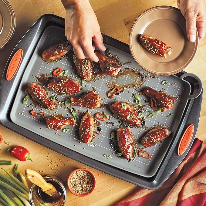 Rachael Ray Tools and Gadgets Silicone Nonstick Roasting and Baking Mat, 10 Inch x 14.75 Inch, Gray
