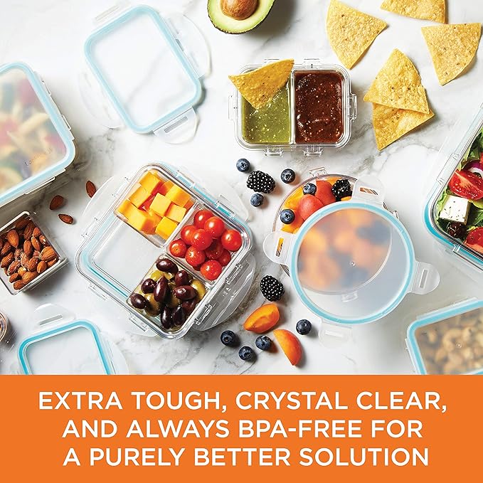 LOCK & LOCK Purely Better Tritan Container/Rectangle Food Storage Bin, 37 Ounce, Clear