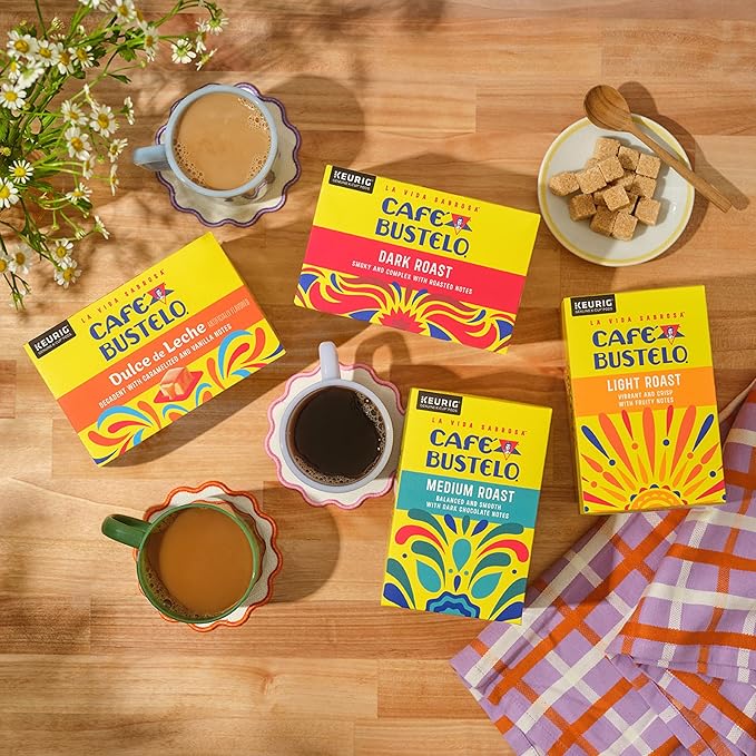 Café Bustelo Light Roast, Single Serve Coffee Pods, 10 Count (Pack of 6)