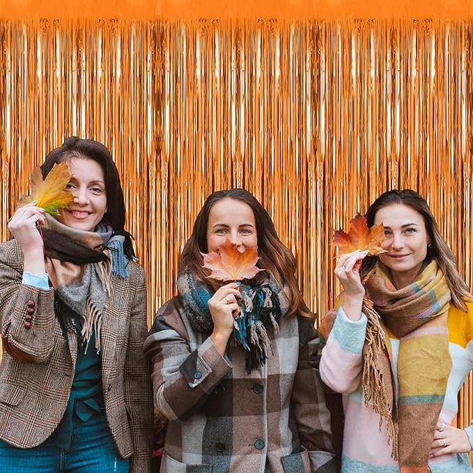 OHOME Thanksgiving Decorations -Thanksgiving Backdrop Streamers | Friendsgiving Decor for Indoor Outdoor Outside - Fall Porch Banner Essentials for Door Wall Party Favors Photo Booth Props,2 Pack