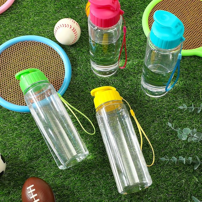 Mifoci 20 Pieces Water Bottle Bulk 17 oz Plastic Water Bottles Bulk Gym Sports Adults Reusable Large Bottles with Leak Proof Flip Top for Party Outdoor (Colorful)