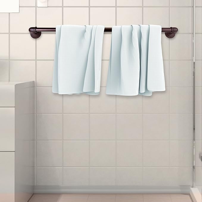 Industrial Pipe Design Towel Bar/Closet Rod/Kitchen Rail Wall or Ceiling Mount 24 inches - Bronze