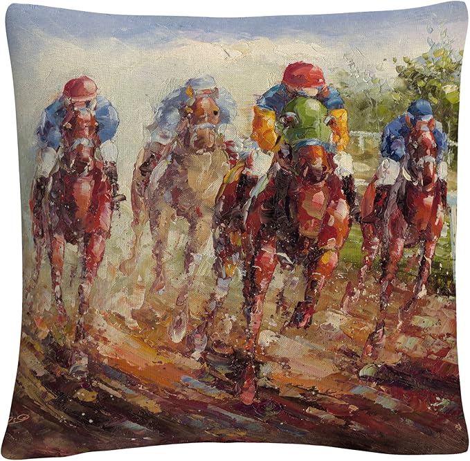 Trademark Fine Art Rio 'Kentucky Derby' 16 X 16 Decorative Throw Pillow