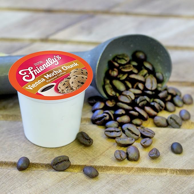 Friendly's Ice Cream Flavored Mocha Coffee Pods for Keurig K Cup Brewers, Vienna Mocha Chunk, 40 Count (Pack of 1)
