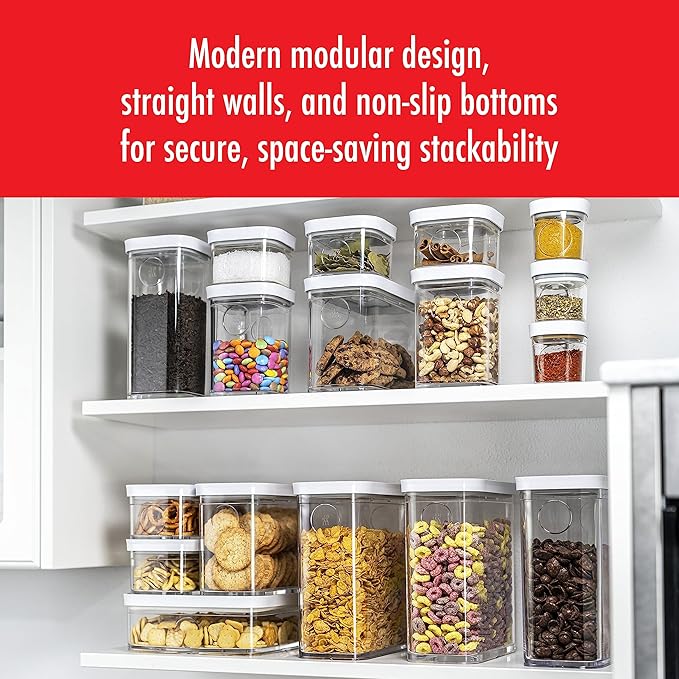 ZWILLING Fresh & Save Cube Boxes, Plastic, Airtight Dry Food Storage Container, Small Medium Height Cube, 2S Container, .87-qt
