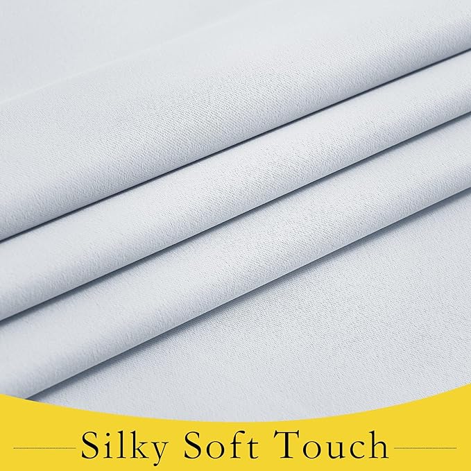 NICETOWN Side Window Curtains for Front Door, Privacy Thermal Insulated Blinds for Living Room Bedroom, French Window Covering for Office Glass Door, 12W x 72L, Greyish White, 1 PC