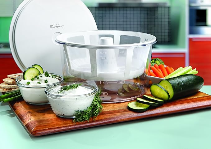 Euro Cuisine GY50 Greek Yogurt Maker with Ultra Fine Mesh Strainer Basket, BPA Free, Patented Greek Yogurt Strainer for Homemade Greek Yogurt (White) (Pack of 4)