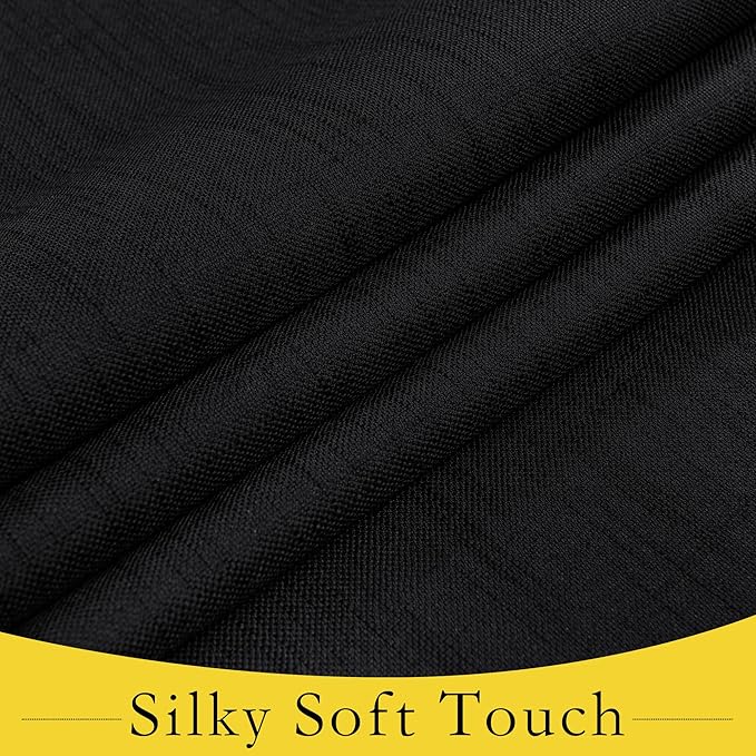 NICETOWN 100% Blackout Side Door Curtains for Window, Thermal Insulated Farmhouse Window Covering, Sheer Curtains for French Glass Door, 36W x 72L, 1 Panel, Jet Black