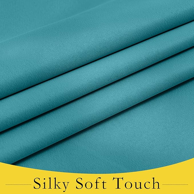 NICETOWN Blackout Classroom Door Window Curtain for Privacy, Lockdown Shade for Classroom Windows Cover, Thermal Insulated Door Shade Blocks Views, 12" W x 40" L, Peacock Teal, 1 Panel