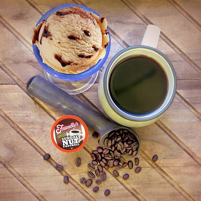 Friendly's Flavored Coffee Pods Coffee for Keurig K-Cup Brewers, Sundae Nut Football, 40 Count